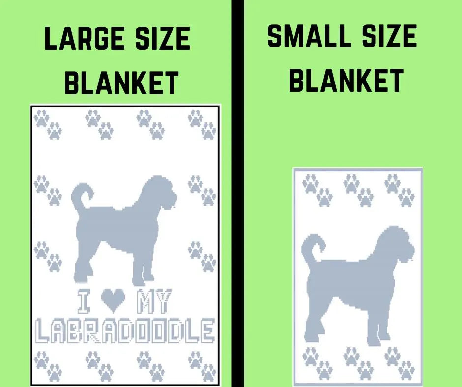 Labradoodle Blanket-Retro Pattern