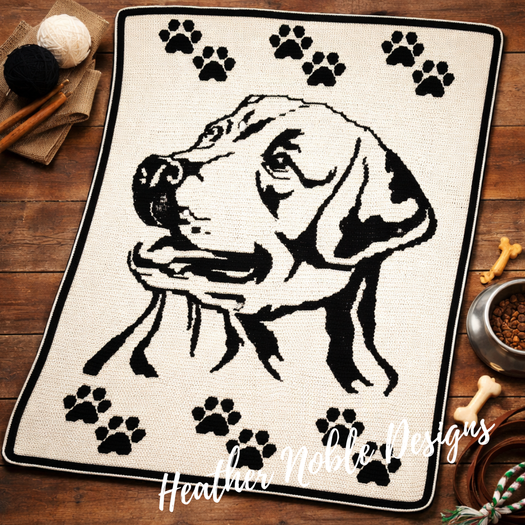 Labrador Retriever - Mosaic Crochet Blanket Pattern (PDF Pattern)