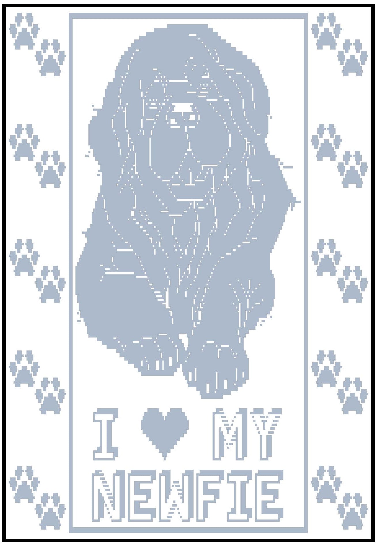 Newfoundland Dog - Mosaic Crochet Blanket Pattern (PDF Pattern)