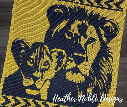 Lion and Cub Blanket