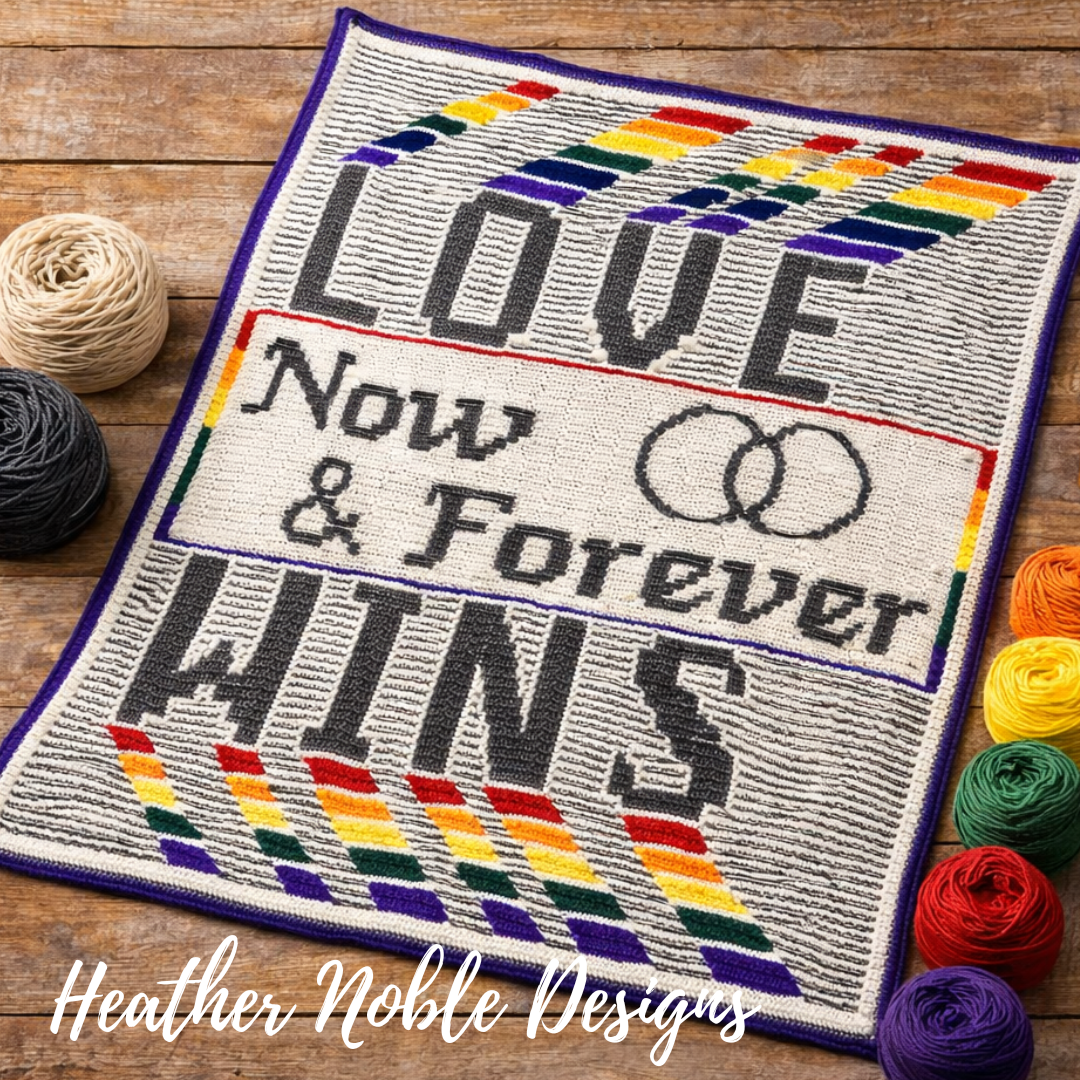 Love Wins - Mosaic & Tapestry Crochet Blanket Pattern (PDF Pattern)