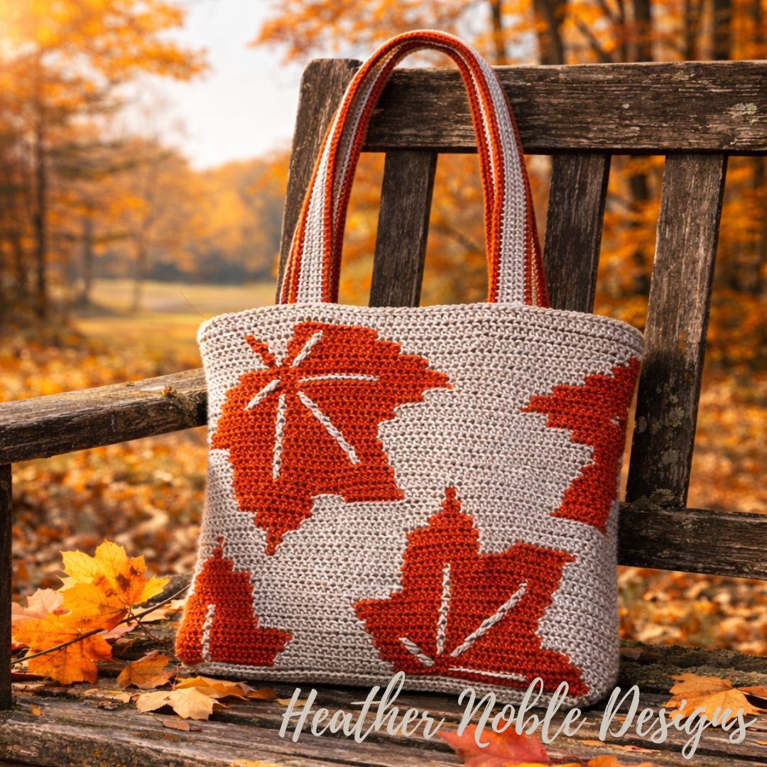Maple Leaf Tote - Mosaic Crochet Pattern (PDF Pattern)