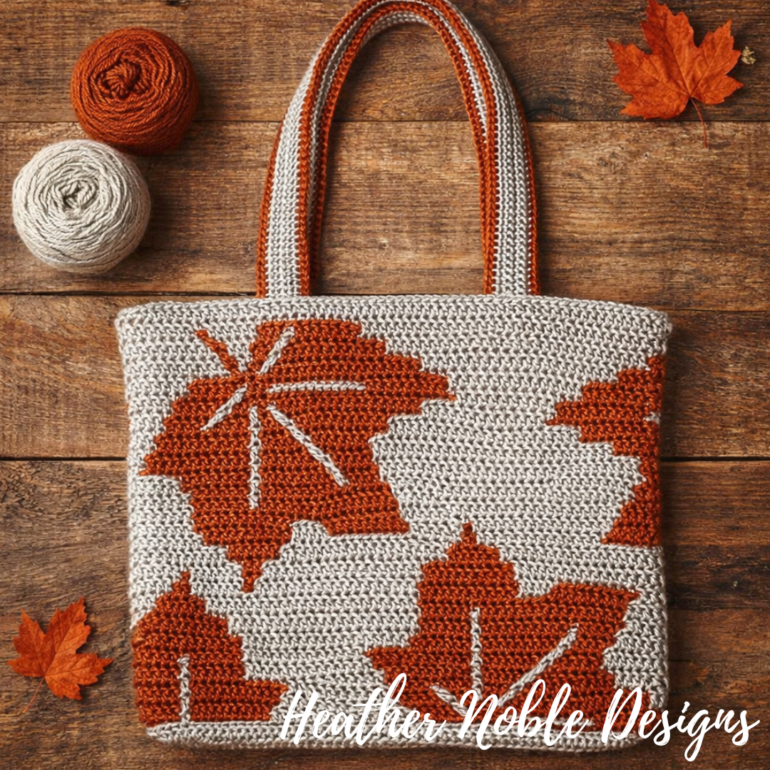 Maple Leaf Tote - Mosaic Crochet Pattern (PDF Pattern)