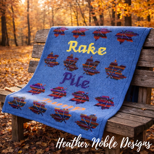 Maple Leaves Blanket - Mosaic Crochet Pattern (PDF Pattern)