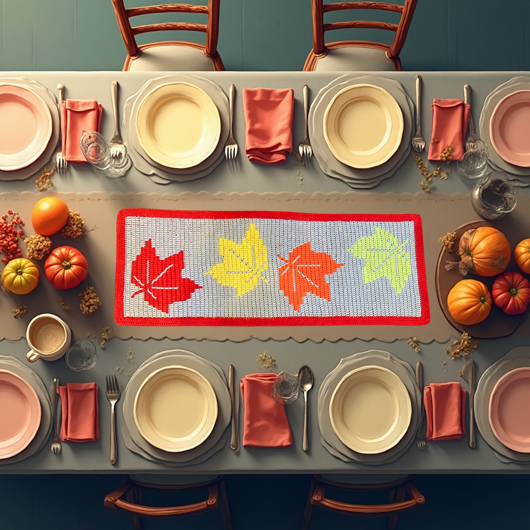 Maple Leaves Table Runner
