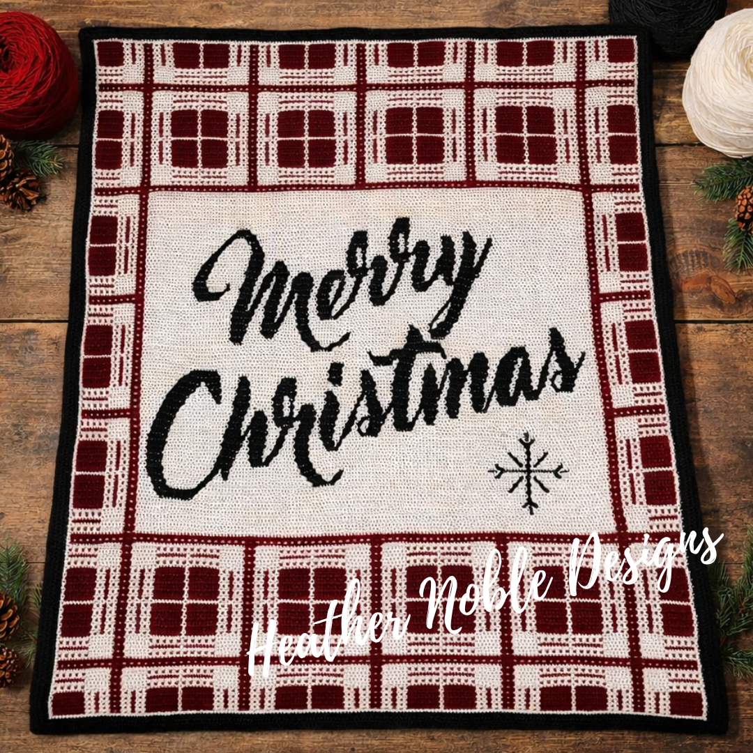 Merry Christmas - Mosaic & Tapestry Crochet Blanket Pattern (PDF Pattern)