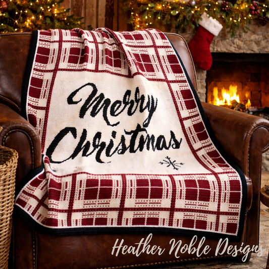 Merry Christmas - Mosaic & Tapestry Crochet Blanket Pattern (PDF Pattern)