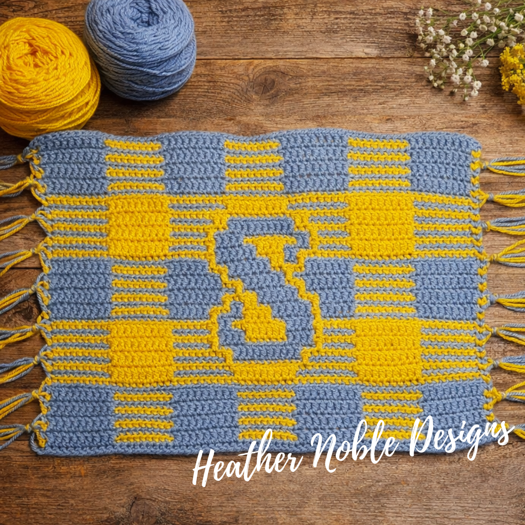 Monogram "S" Placemat - Mosaic Crochet Pattern (PDF Pattern)
