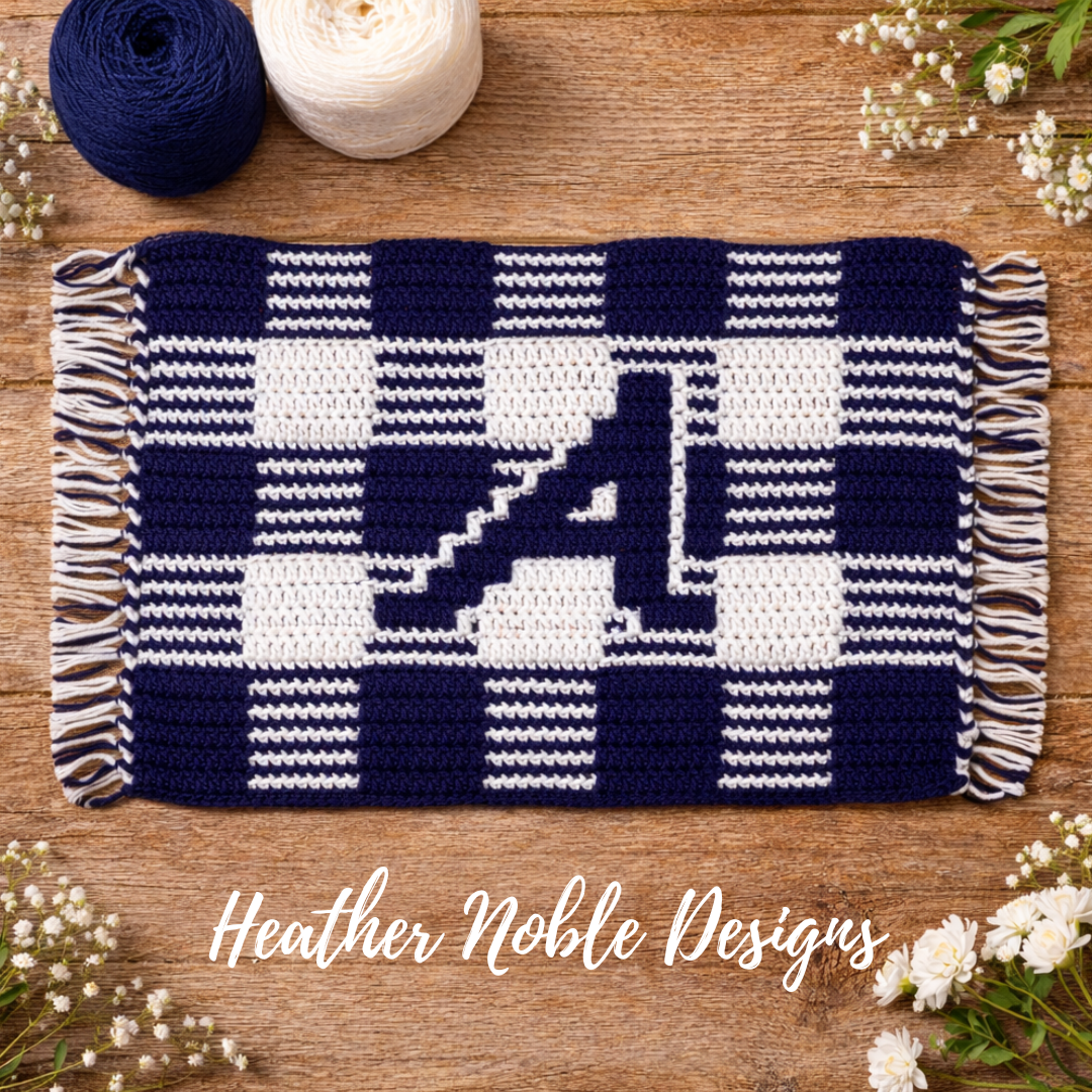 Monogram "A" Placemat - Mosaic Crochet Pattern (PDF Pattern)