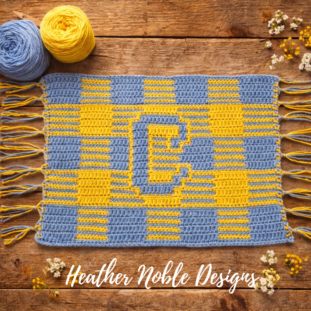 Monogram "C" Placemat - Mosaic Crochet Pattern (PDF Pattern)