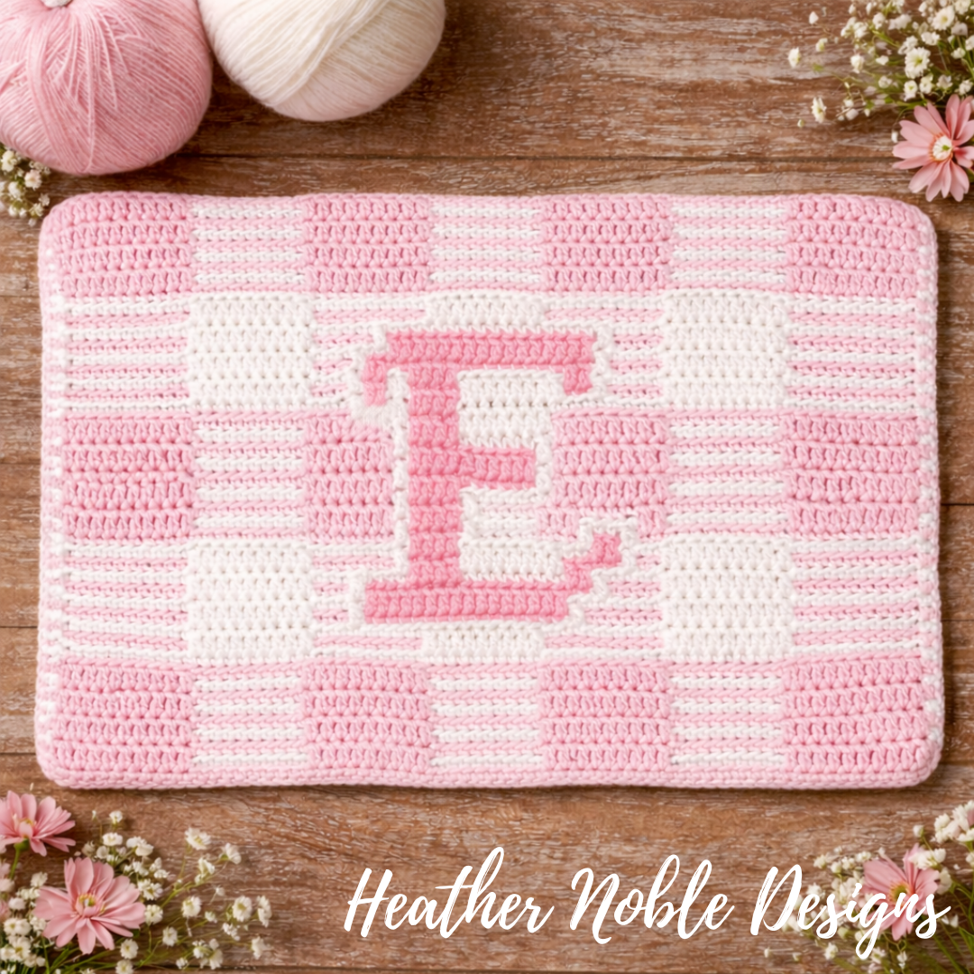 Monogram "E" Placemat - Mosaic Crochet Pattern (PDF Pattern)