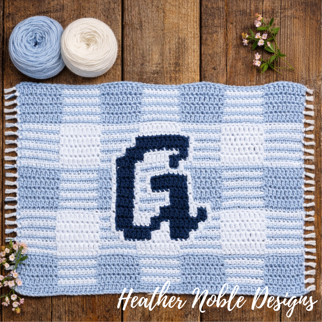 Monogram "G" Placemat - Mosaic Crochet Pattern (PDF Pattern)