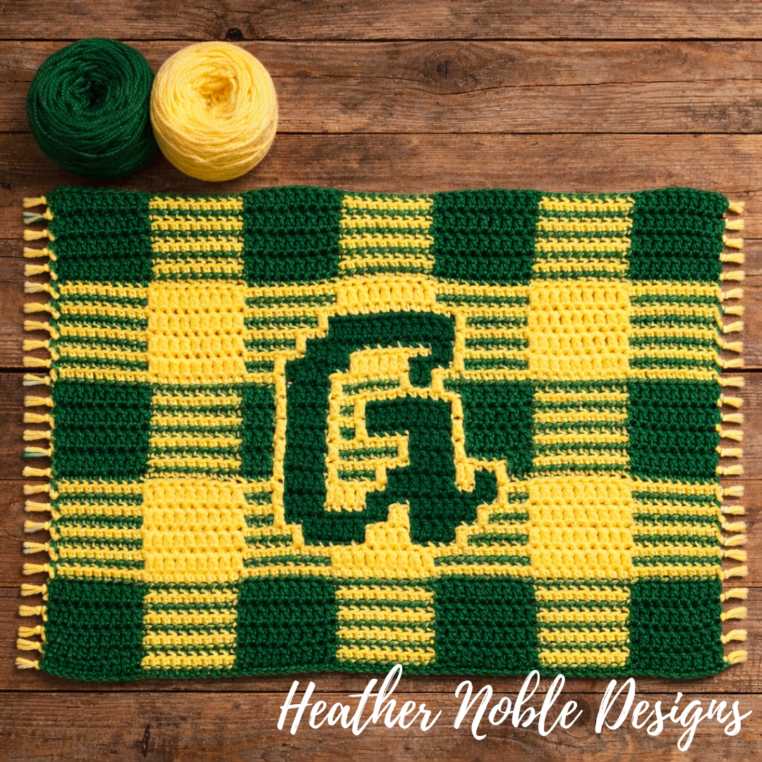 Monogram "G" Placemat - Mosaic Crochet Pattern (PDF Pattern)