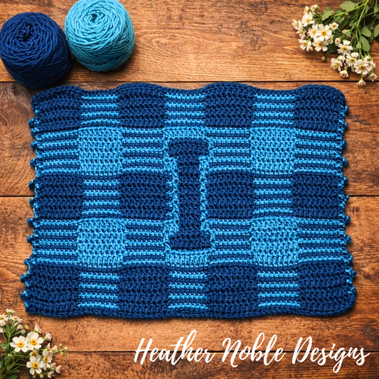 Monogram "I" Placemat - Mosaic Crochet Pattern (PDF Pattern)