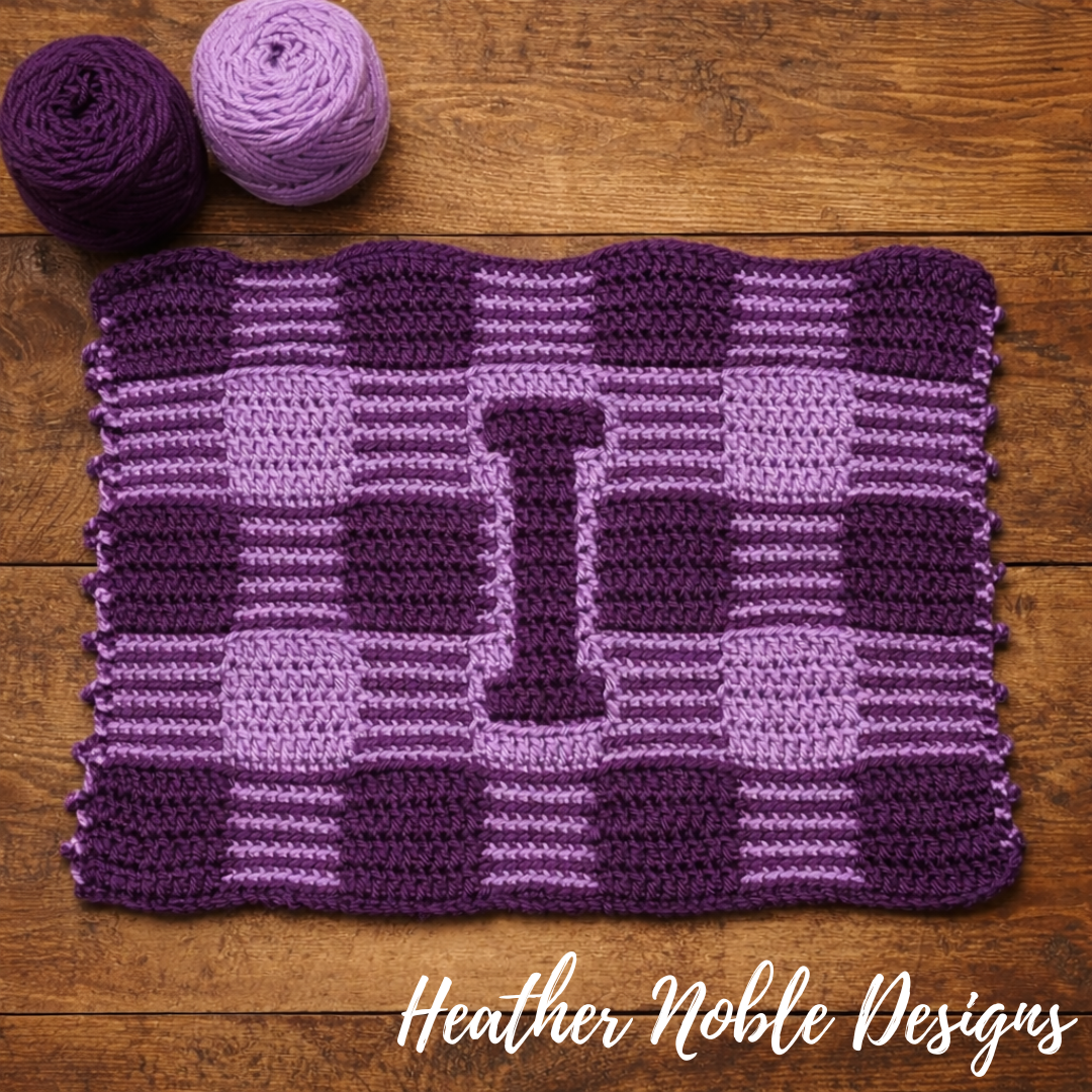 Monogram "I" Placemat - Mosaic Crochet Pattern (PDF Pattern)