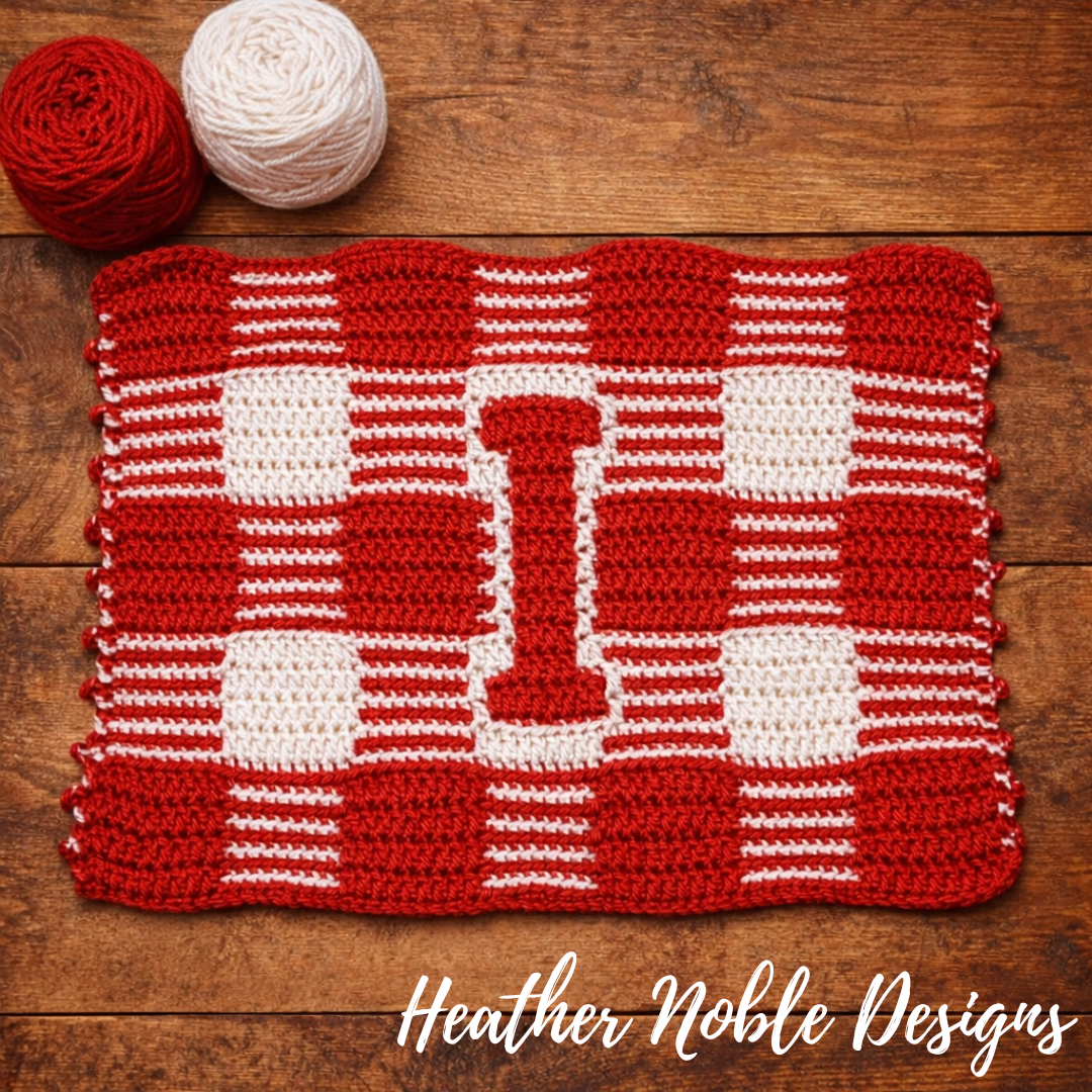 Monogram "I" Placemat - Mosaic Crochet Pattern (PDF Pattern)