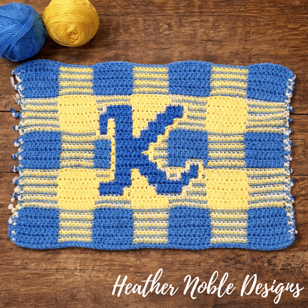 Monogram "K" Placemat - Mosaic Crochet Pattern (PDF Pattern)