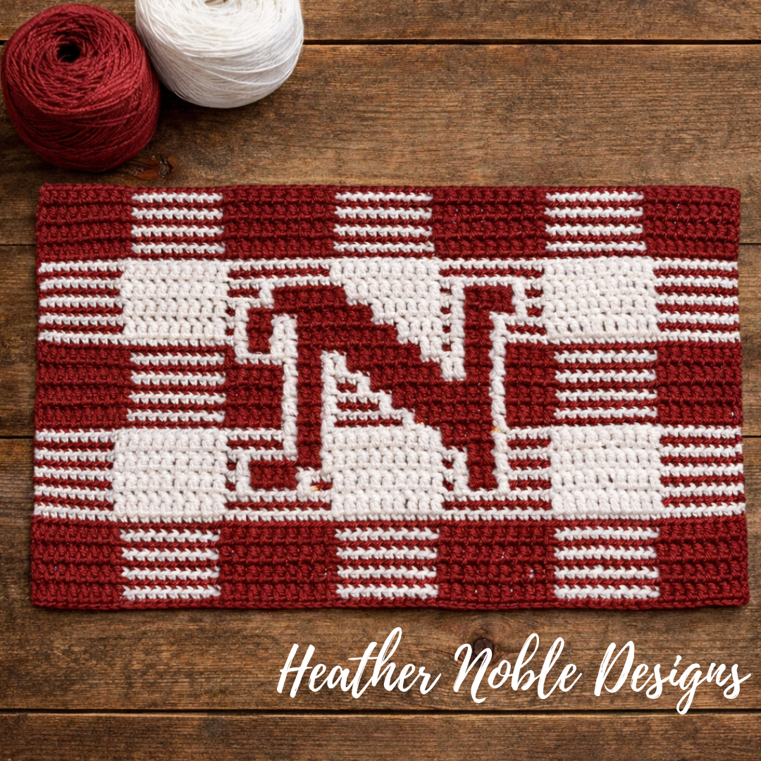 Monogram "N" Placemat - Mosaic Crochet Pattern (PDF Pattern)
