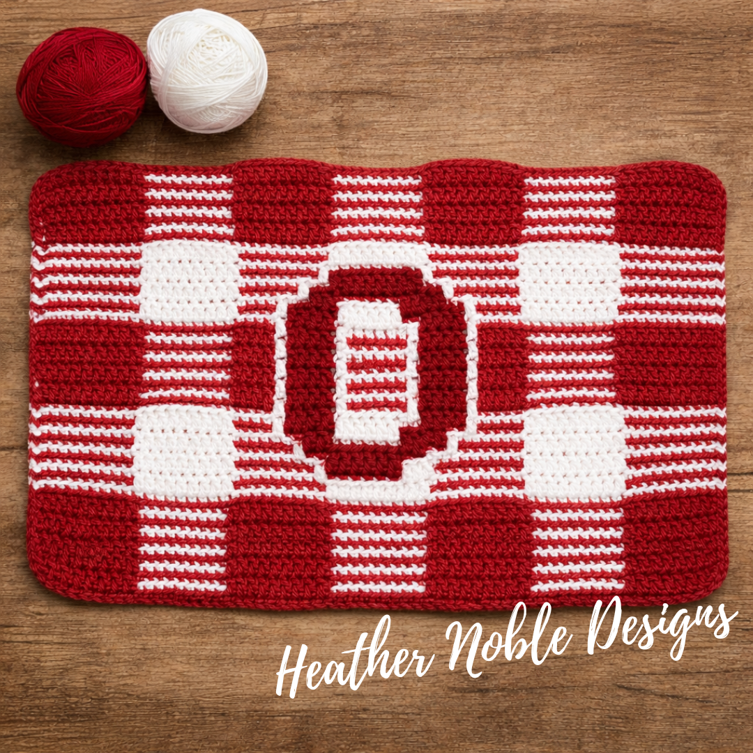 Monogram "O" Placemat - Mosaic Crochet Pattern (PDF Pattern)