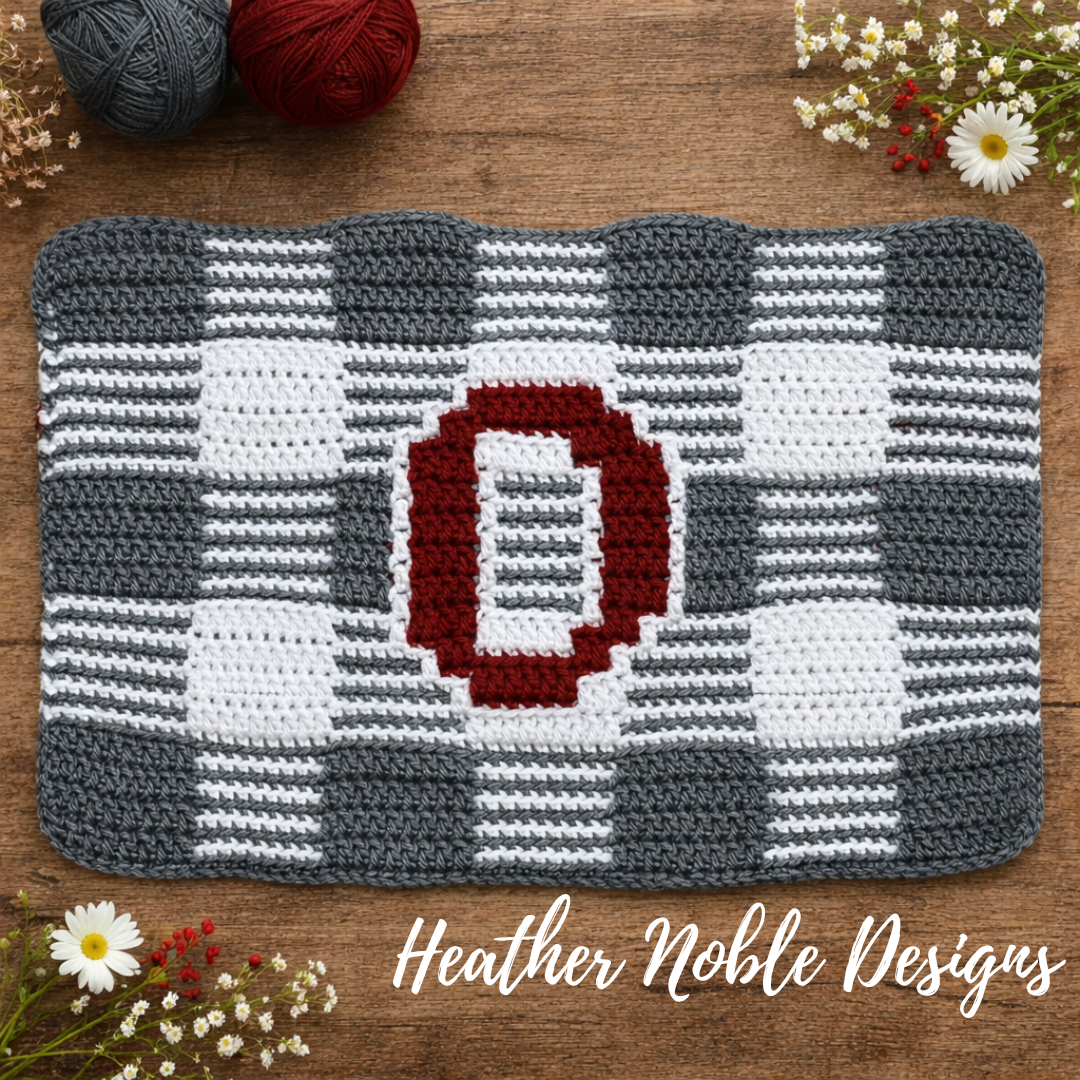 Monogram "O" Placemat - Mosaic Crochet Pattern (PDF Pattern)