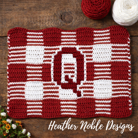 Monogram "Q" Placemat - Mosaic Crochet Pattern (PDF Pattern)