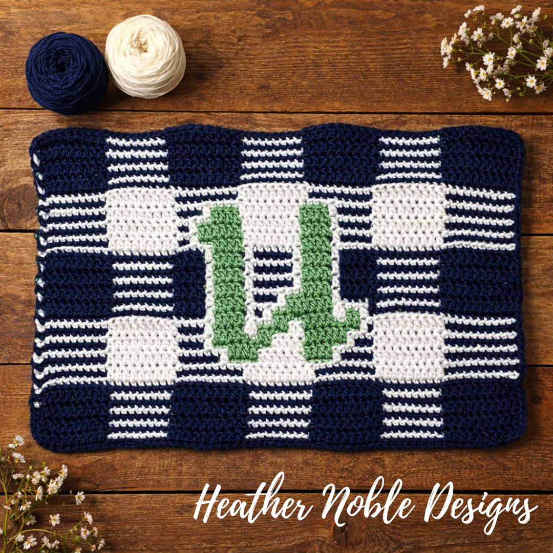 Monogram "U" Placemat - Mosaic Crochet Pattern (PDF Pattern)