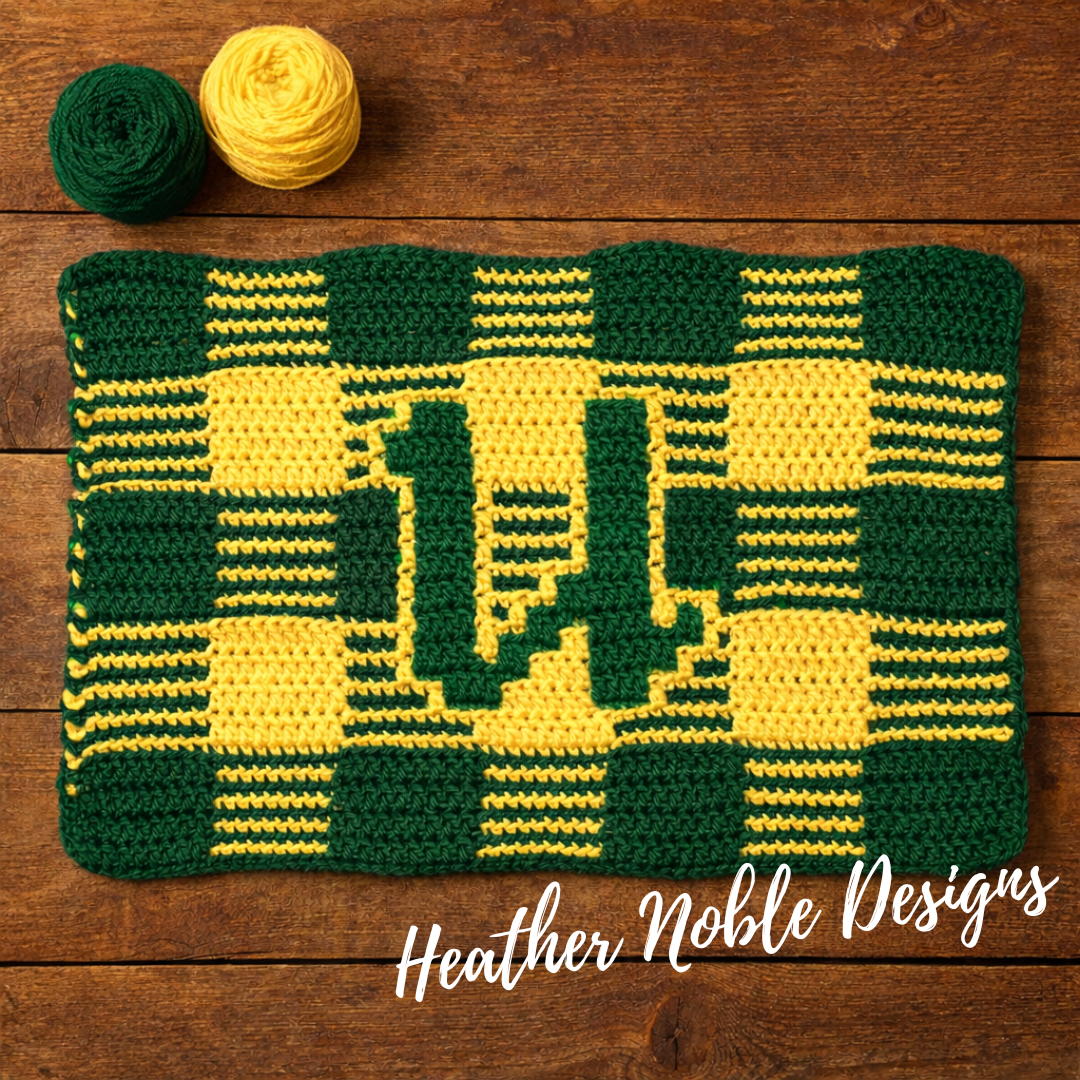 Monogram "U" Placemat - Mosaic Crochet Pattern (PDF Pattern)