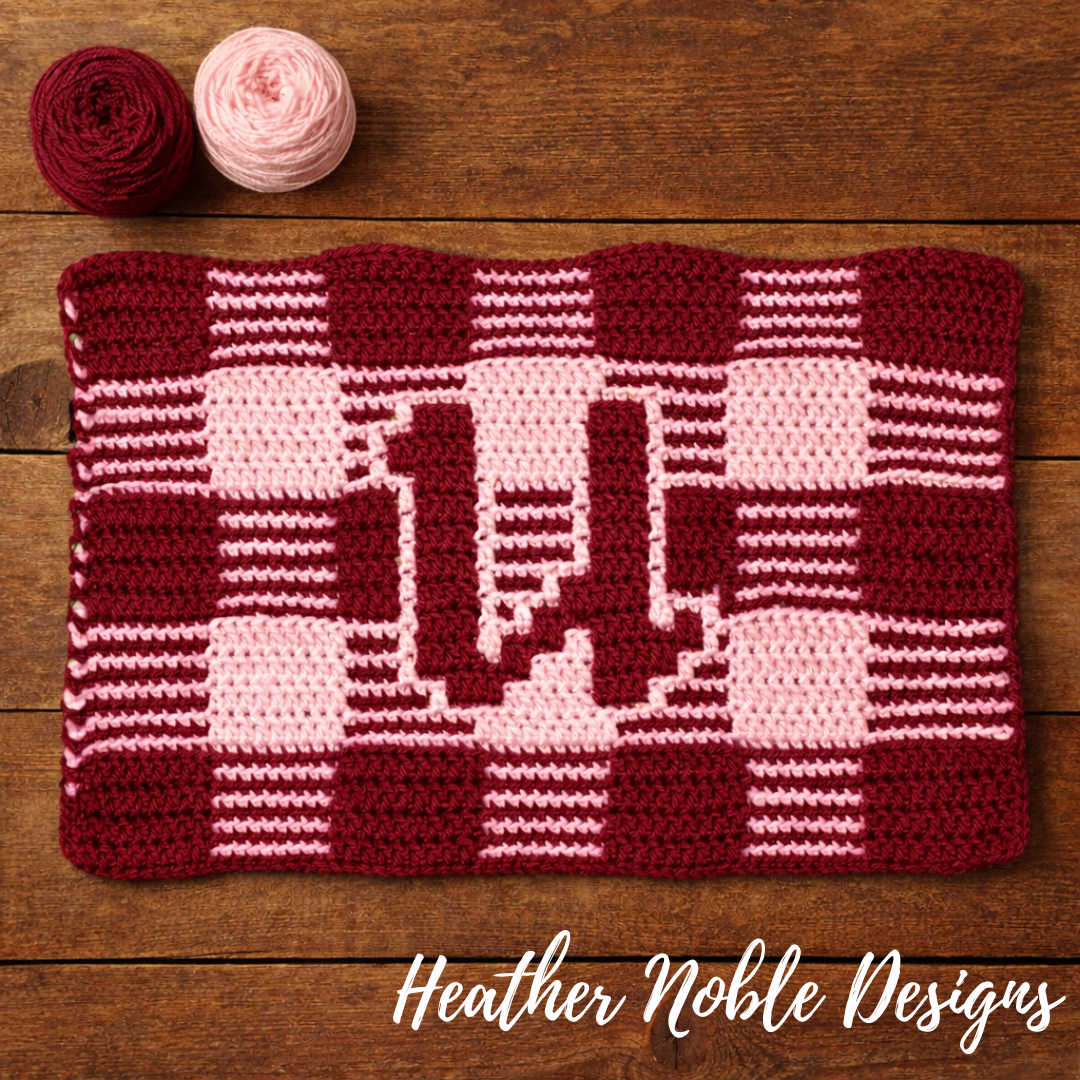 Monogram "U" Placemat - Mosaic Crochet Pattern (PDF Pattern)