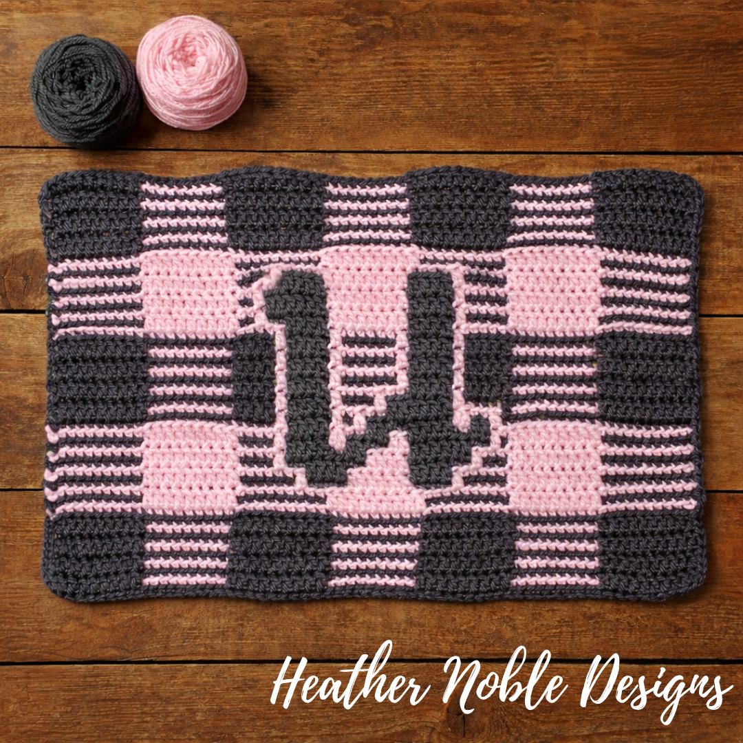 Monogram "U" Placemat - Mosaic Crochet Pattern (PDF Pattern)
