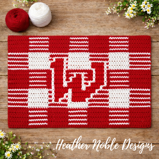 Monogram "W" Placemat - Mosaic Crochet Pattern (PDF Pattern)