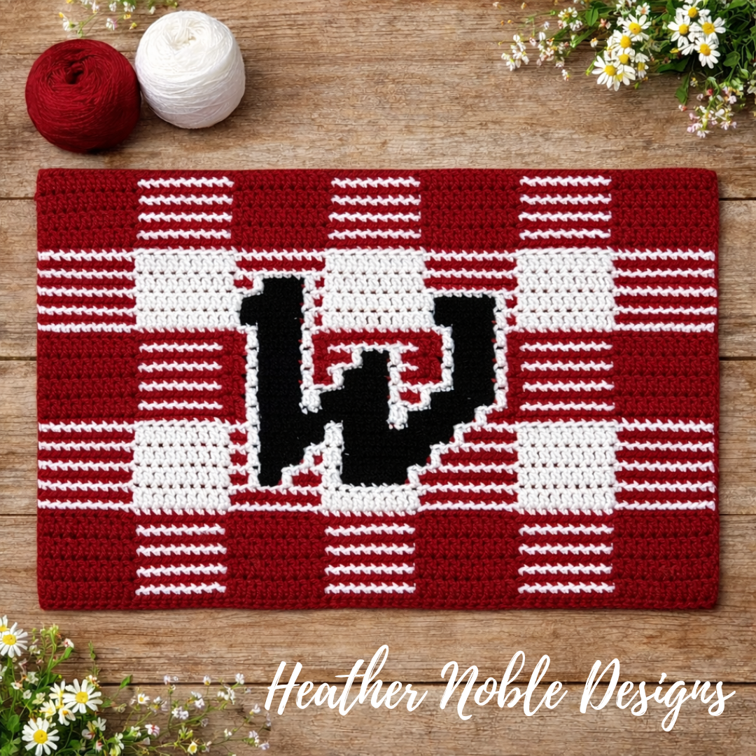 Monogram "W" Placemat - Mosaic Crochet Pattern (PDF Pattern)