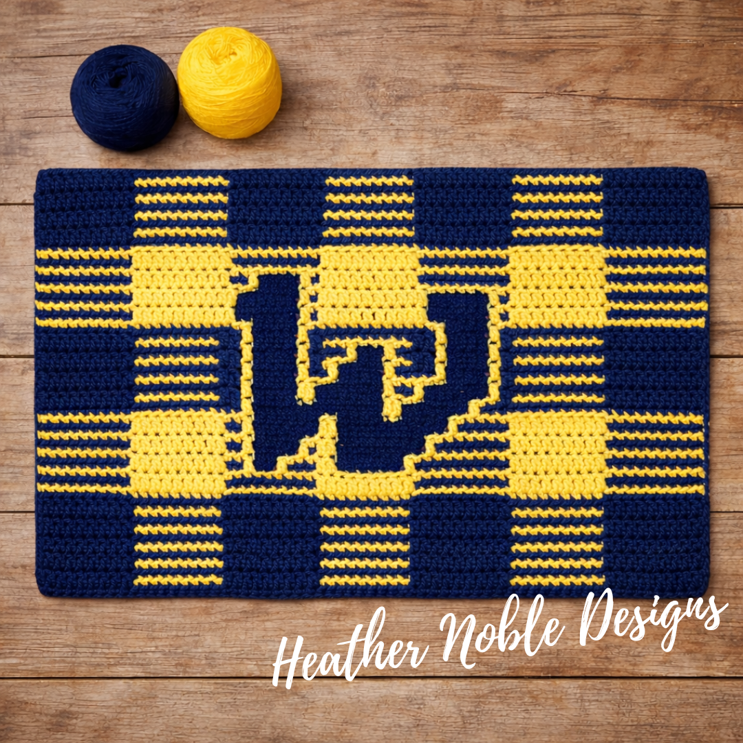 Monogram "W" Placemat - Mosaic Crochet Pattern (PDF Pattern)