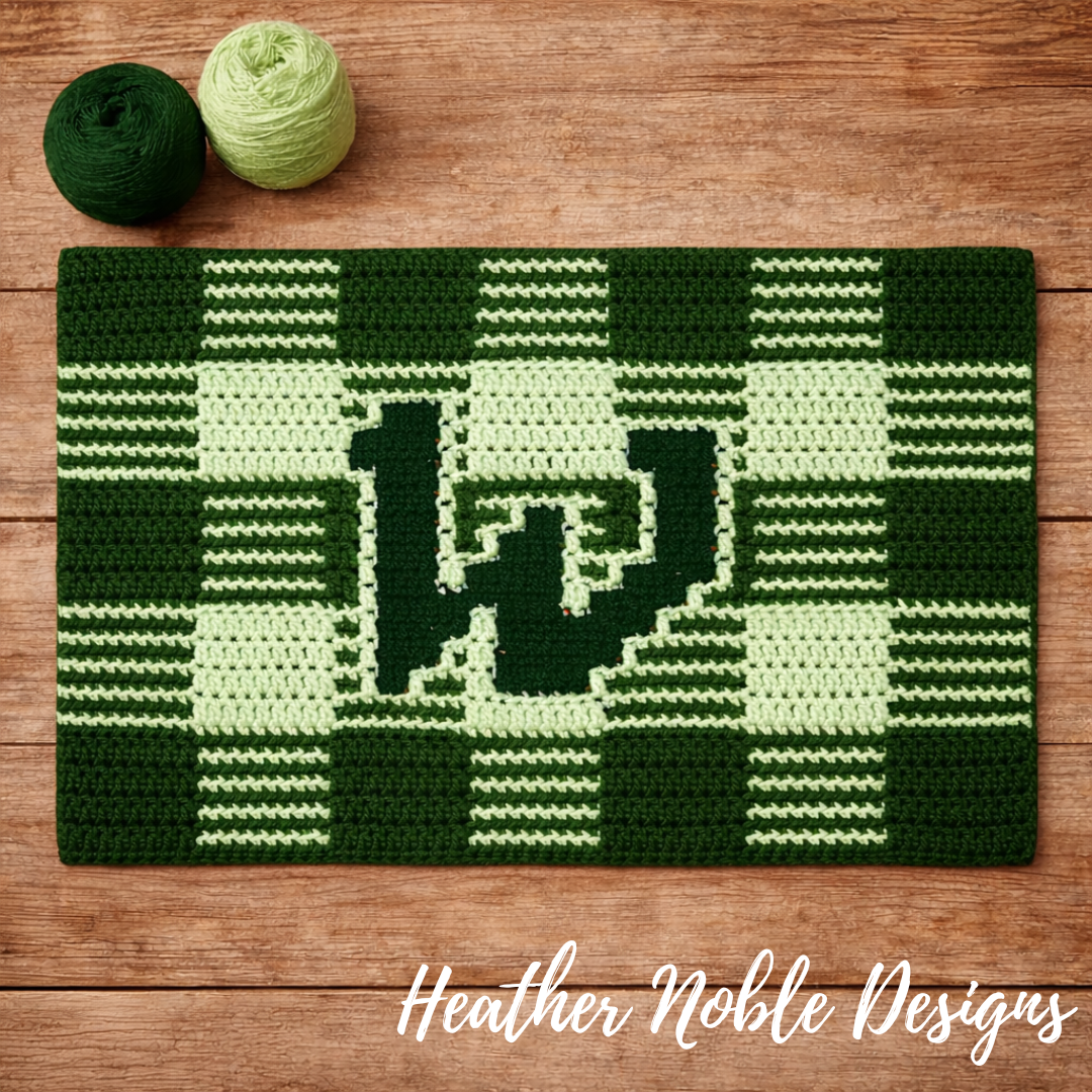 Monogram "W" Placemat - Mosaic Crochet Pattern (PDF Pattern)