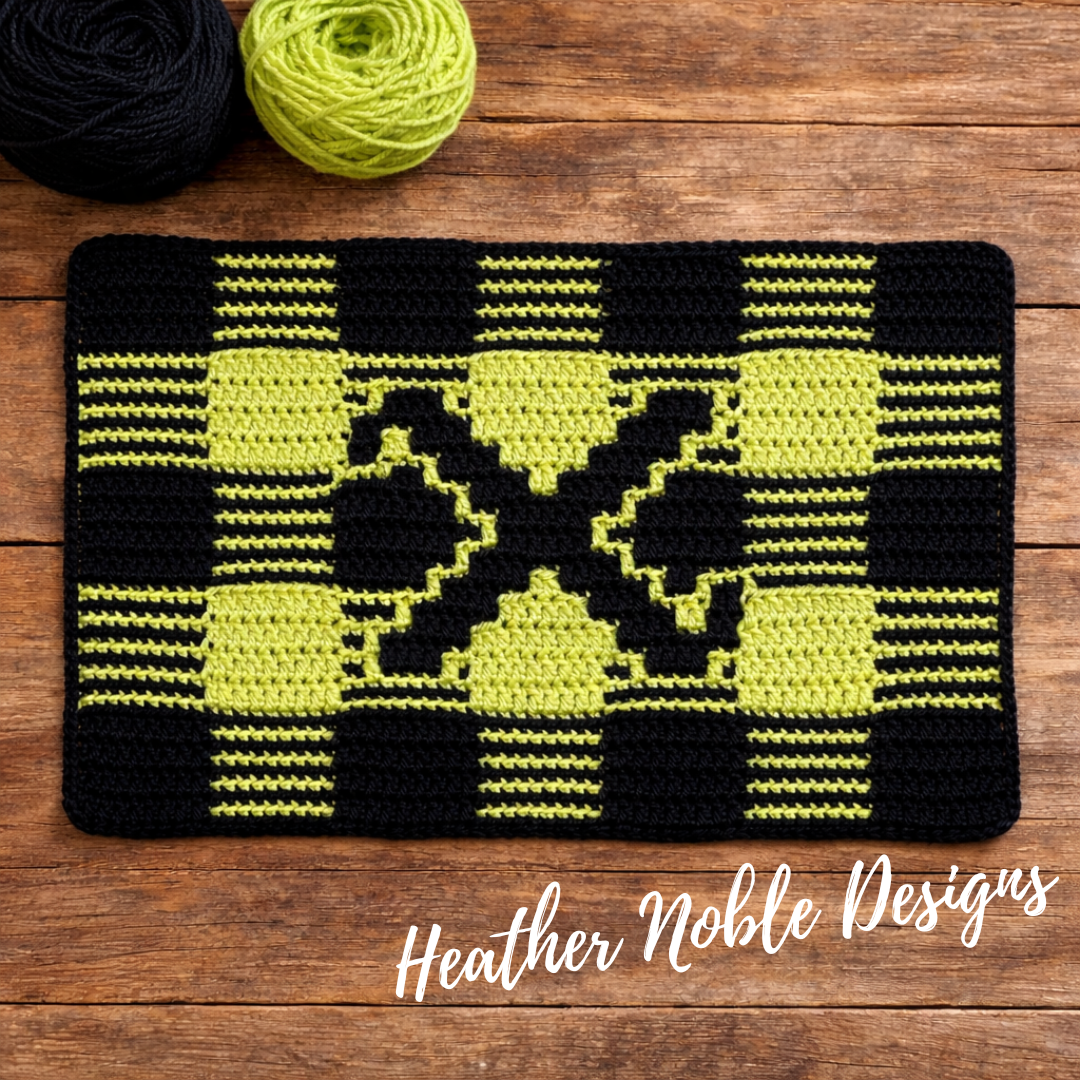 Monogram "X" Placemat - Mosaic Crochet Pattern (PDF Pattern)