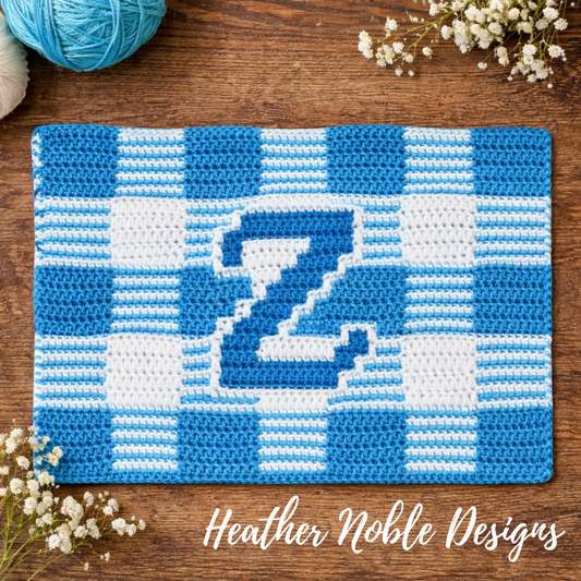 Monogram "Z" Placemat - Mosaic Crochet Pattern (PDF Pattern)