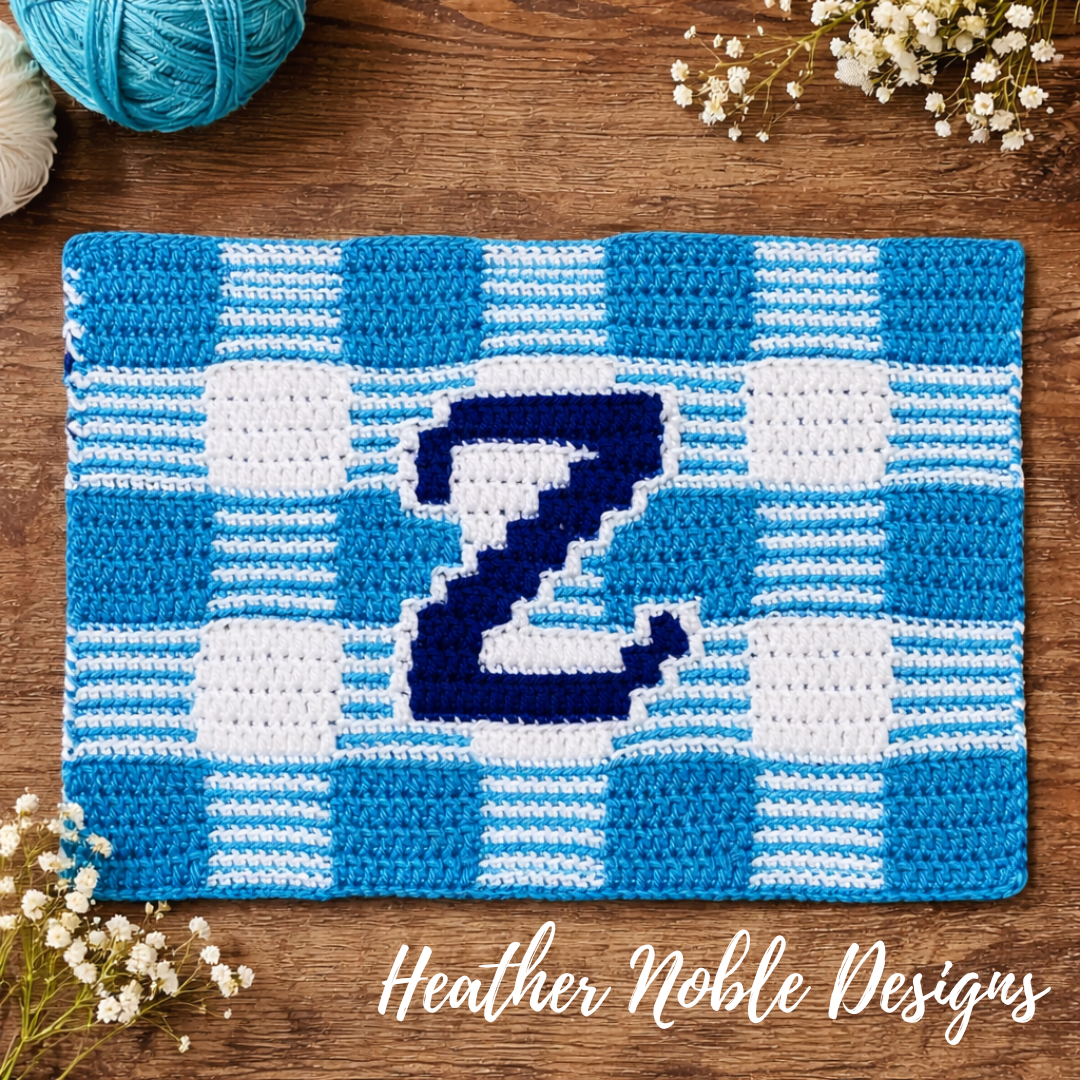 Monogram "Z" Placemat - Mosaic Crochet Pattern (PDF Pattern)