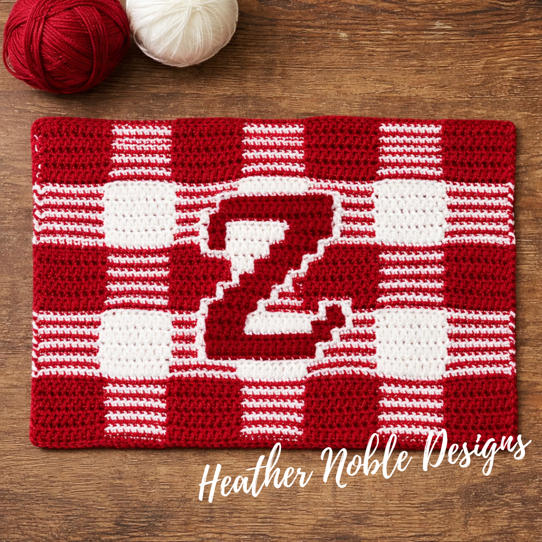 Monogram "Z" Placemat - Mosaic Crochet Pattern (PDF Pattern)