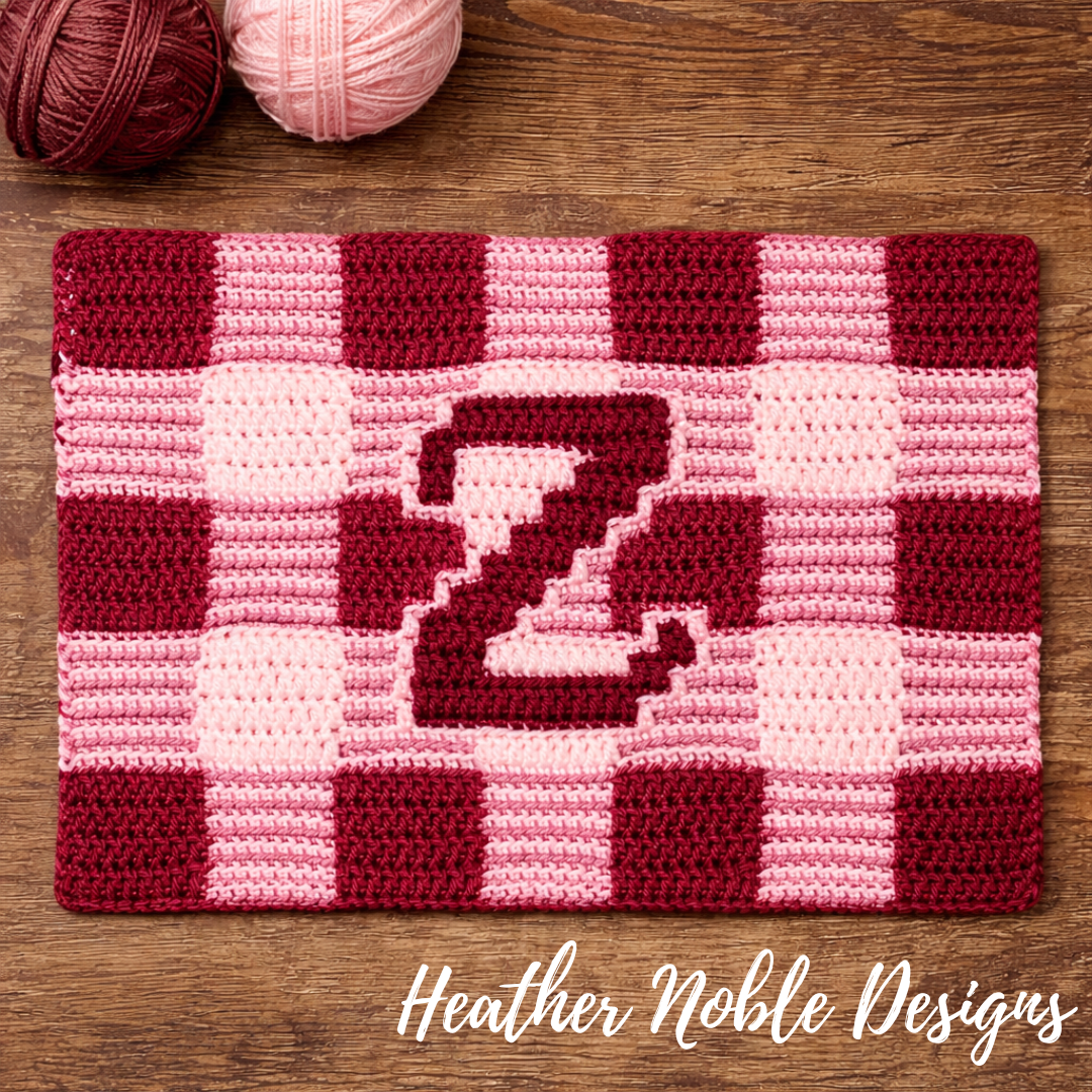 Monogram "Z" Placemat - Mosaic Crochet Pattern (PDF Pattern)
