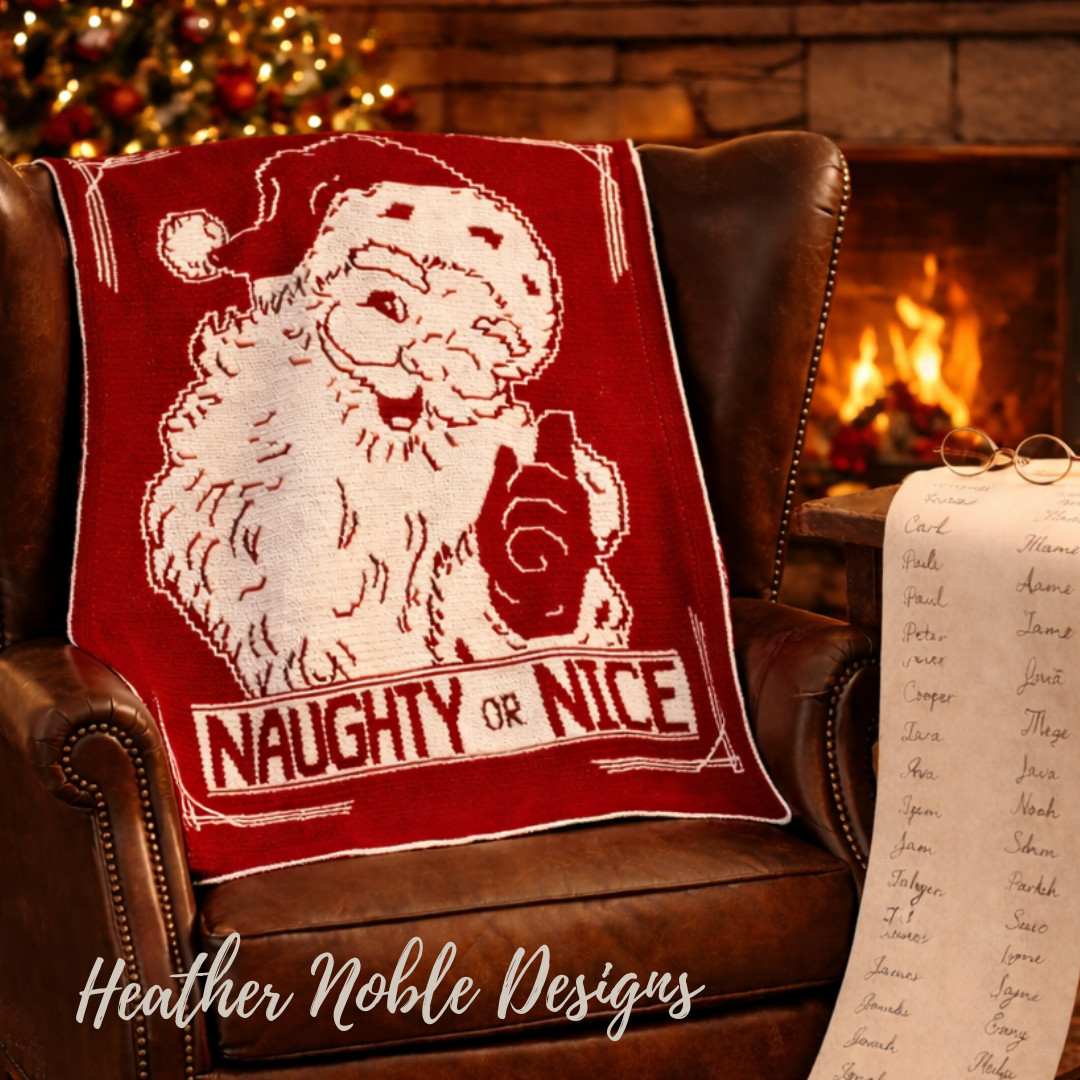 Naughty or Nice - Mosaic Crochet Blanket Pattern (PDF Pattern)