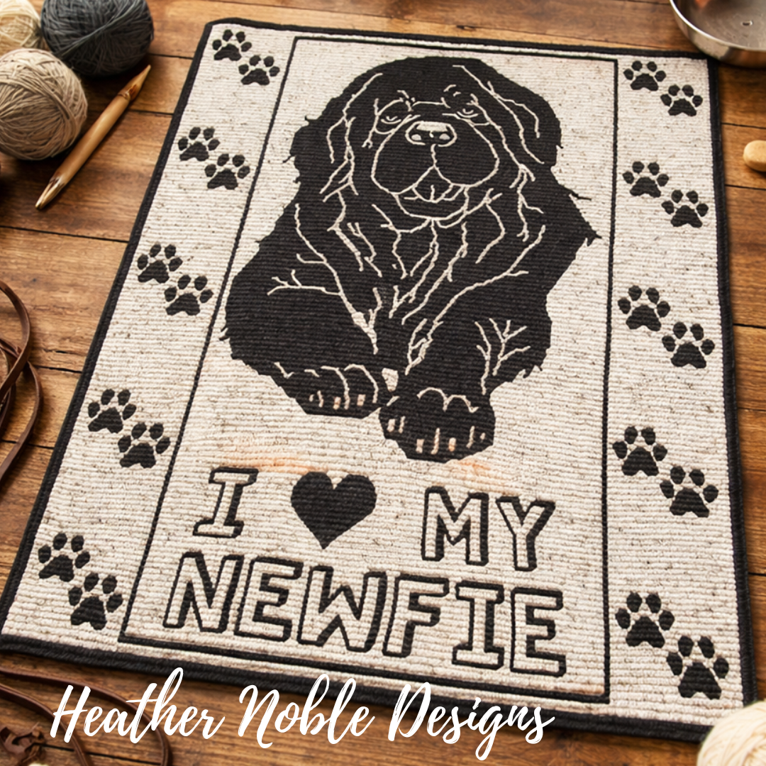 Newfoundland Dog - Mosaic Crochet Blanket Pattern (PDF Pattern)