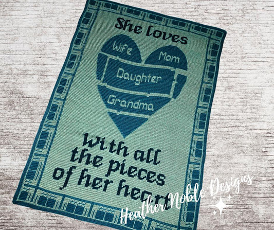 Pieces of Her Heart Blanket