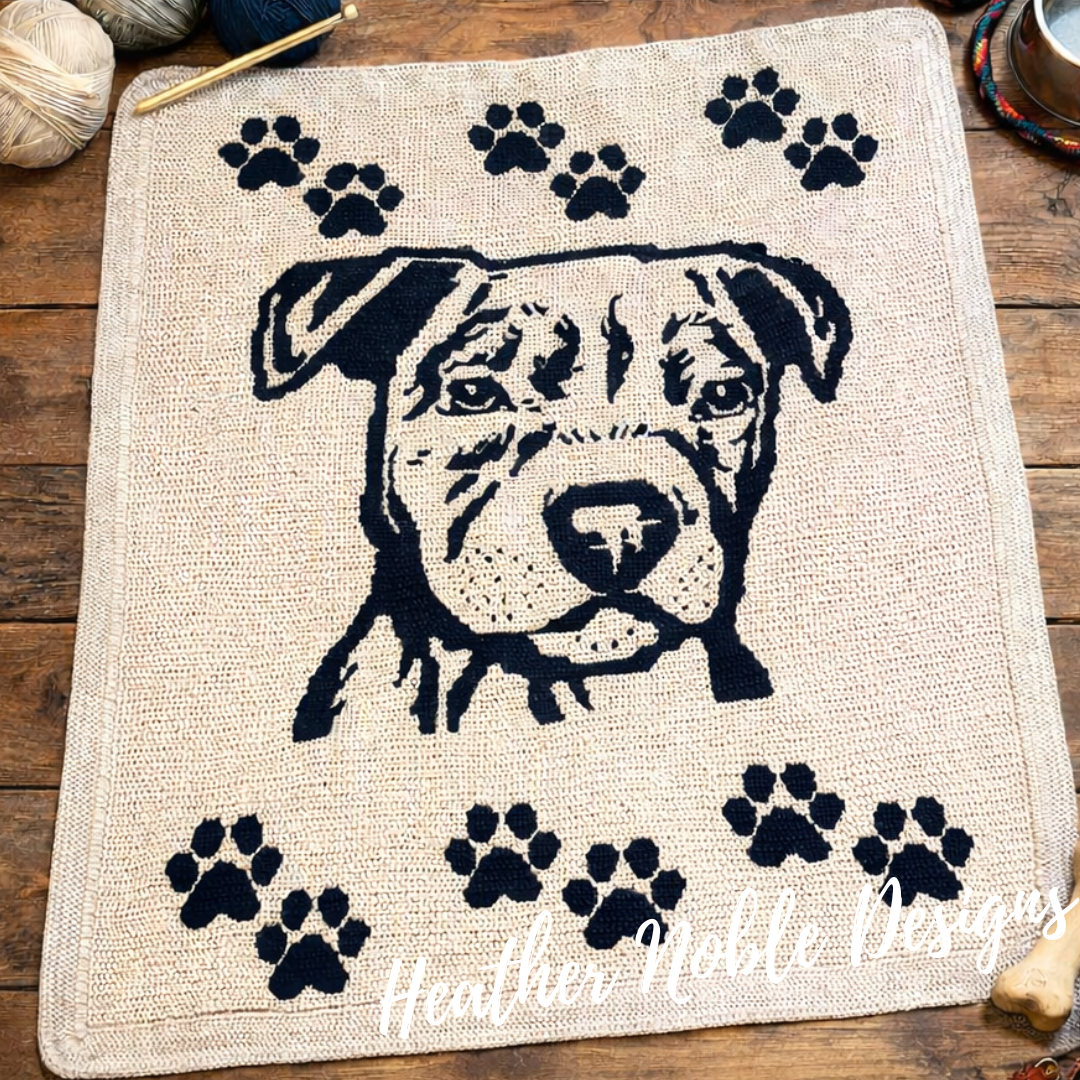 Pit Bull - Mosaic Crochet Blanket Pattern (PDF Pattern)