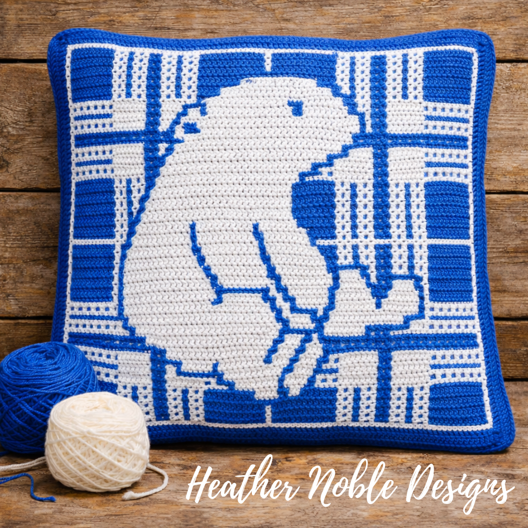 Polar Bear Pillow - Mosaic Crochet Pattern (PDF Pattern)