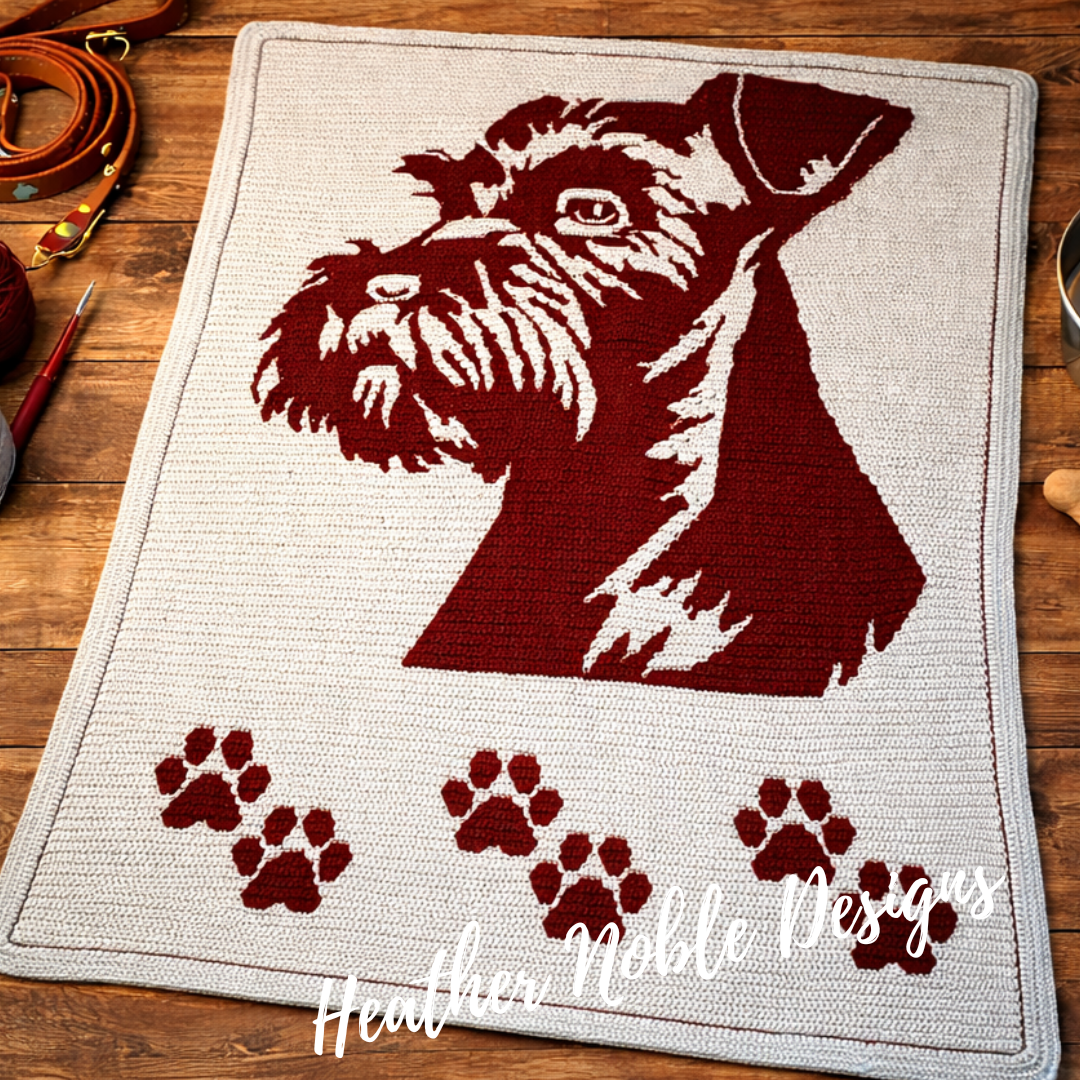 Schnauzer - Mosaic Crochet Blanket Pattern (PDF Pattern)
