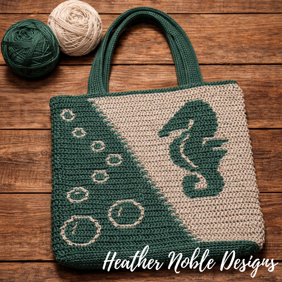 Seahorse Tote - Mosaic Crochet Pattern (PDF Pattern)