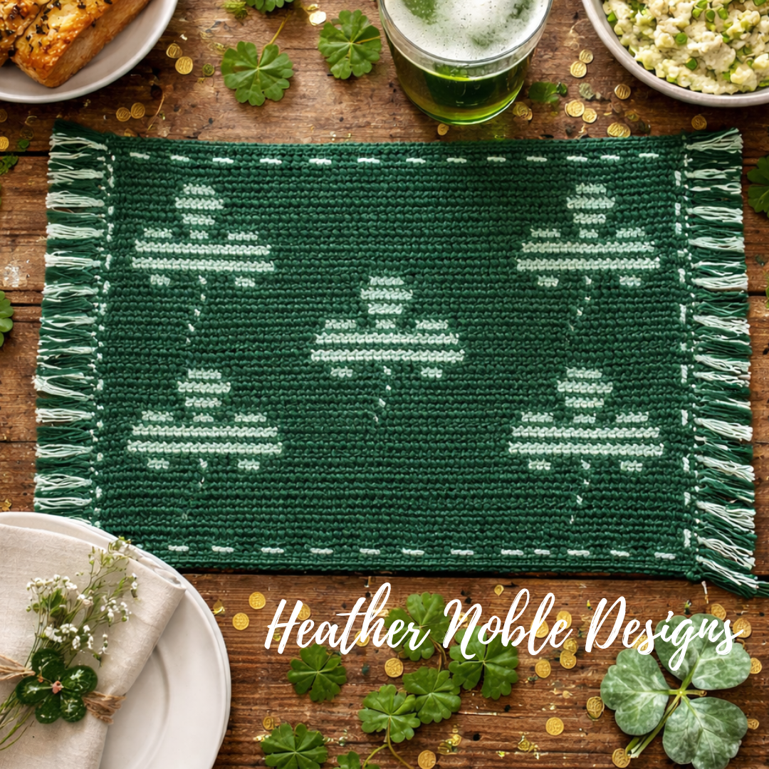 Shamrock Placemat, Mosaic Crochet Pattern, St Patrick's Day (PDF Pattern)