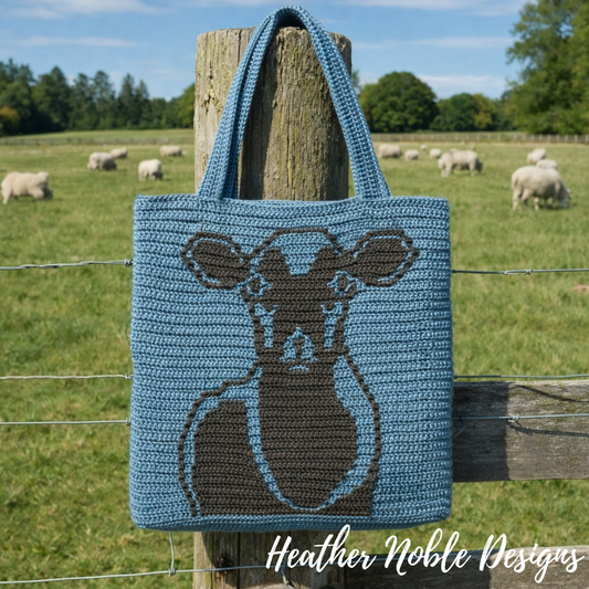 Sheep Tote - Mosaic Crochet Pattern (PDF Pattern)