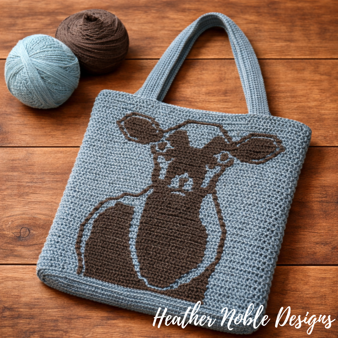 Sheep Tote - Mosaic Crochet Pattern (PDF Pattern)
