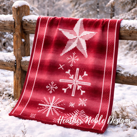 Snowflake Tree - Mosaic Crochet Blanket Pattern (PDF Pattern)