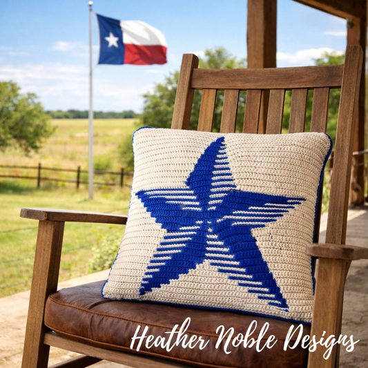 Star Pillow - Mosaic Crochet Pattern (PDF Pattern)